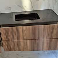 Image of a Bathroom sink and counter